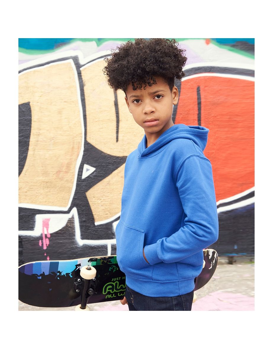 Awdis Childrens/Kids Organic Hoodie - Royal Blue - 2