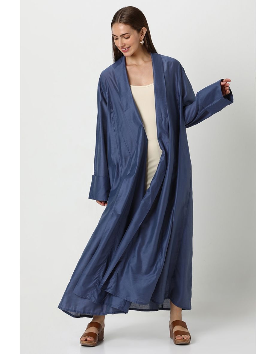 Solid Colored Outwear Women Abaya