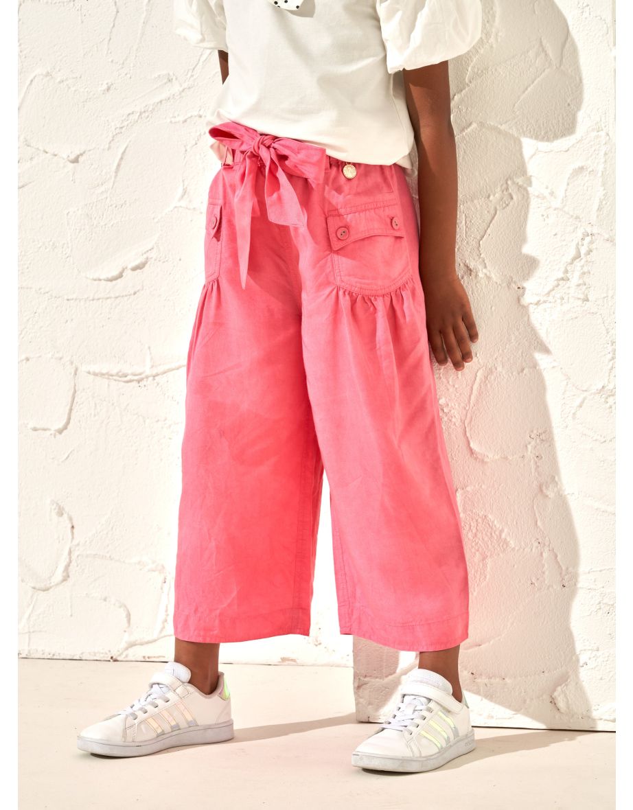 Poppy Pink Wide Leg Trousers