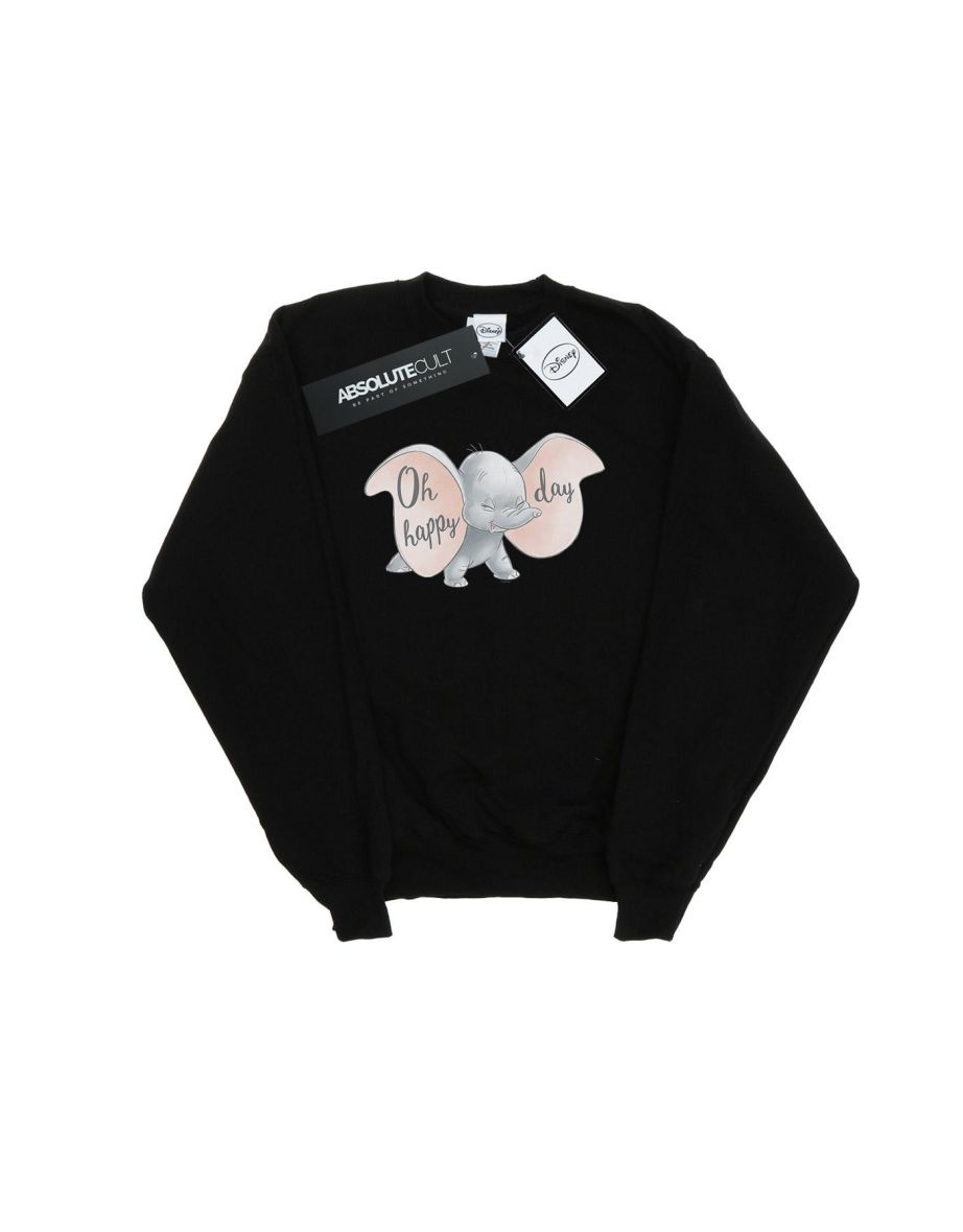 Disney Girls Dumbo Happy Day Sweatshirt - Black - 1