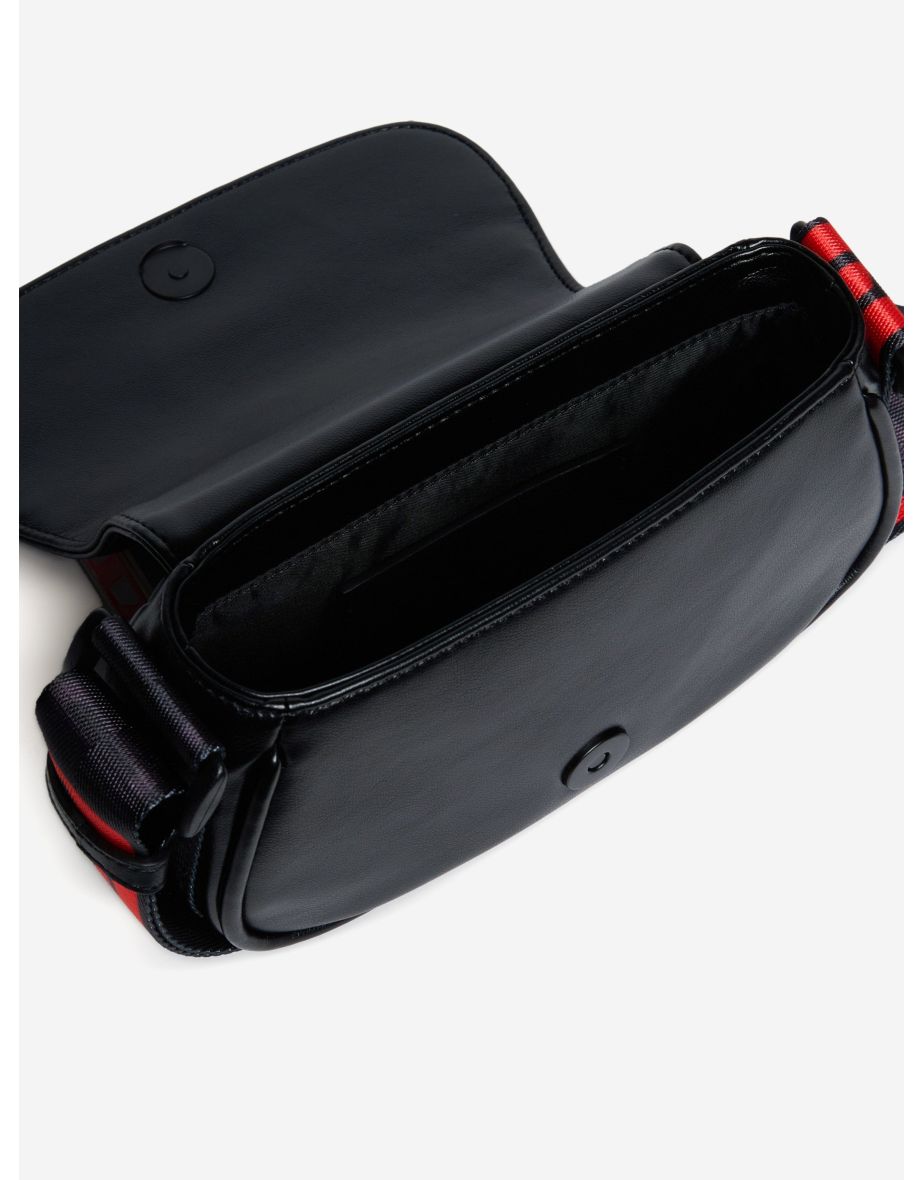 Girls Glossy Crossbody Bag in Black (19cm) - 3