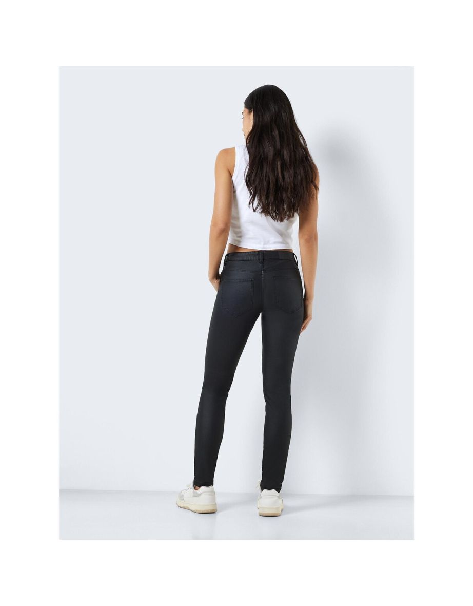 Coated Hipster Skinny Jeans - 4