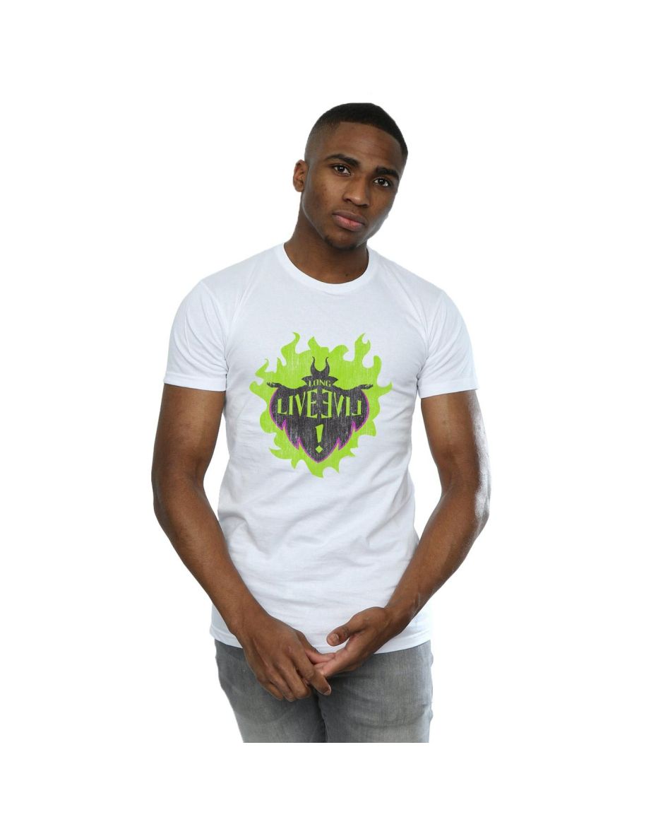 Disney Mens The Descendants Maleficent Long Live T-Shirt - White