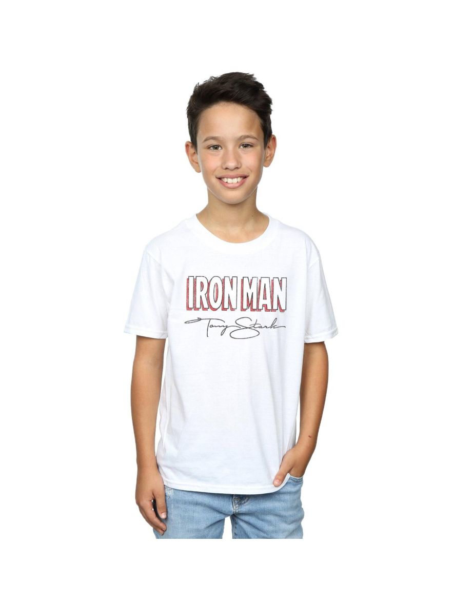 Shop Marvel Boys Iron Man AKA Tony Stark T Shirt White Online in Bahrain VogaCloset