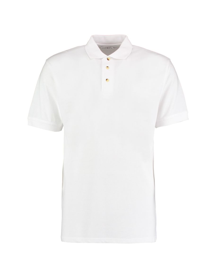 Kustom Kit Workwear Mens Short Sleeve Polo Shirt - White