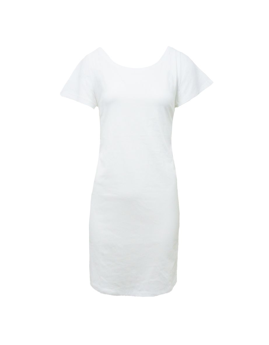 Mantis Womens/Ladies Loose Fit T-Shirt Dress - White