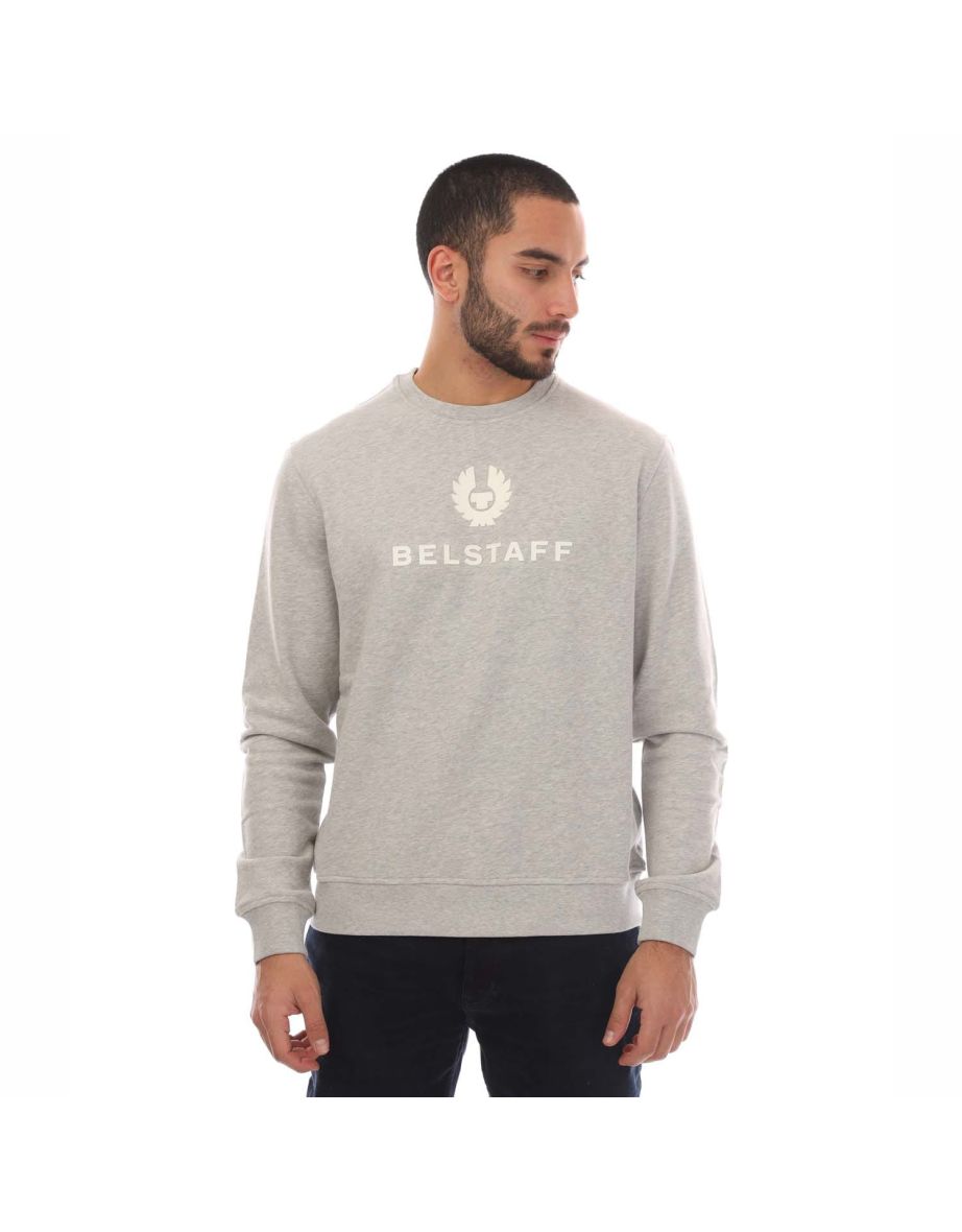Men's Belstaff Signature Crewneck Sweatshirt in Silver