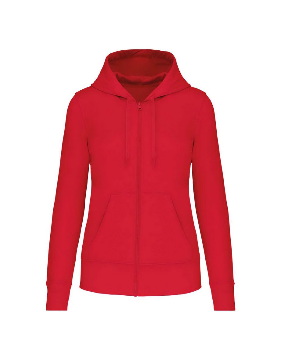 Kariban Womens/Ladies Eco Friendly Full Zip Hoodie - Red
