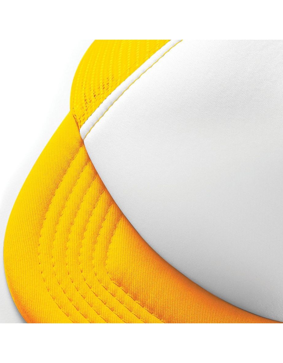 Beechfield Vintage Plain Snap-Back Trucker Cap (Pack of 2) - Sunflower/White - 2