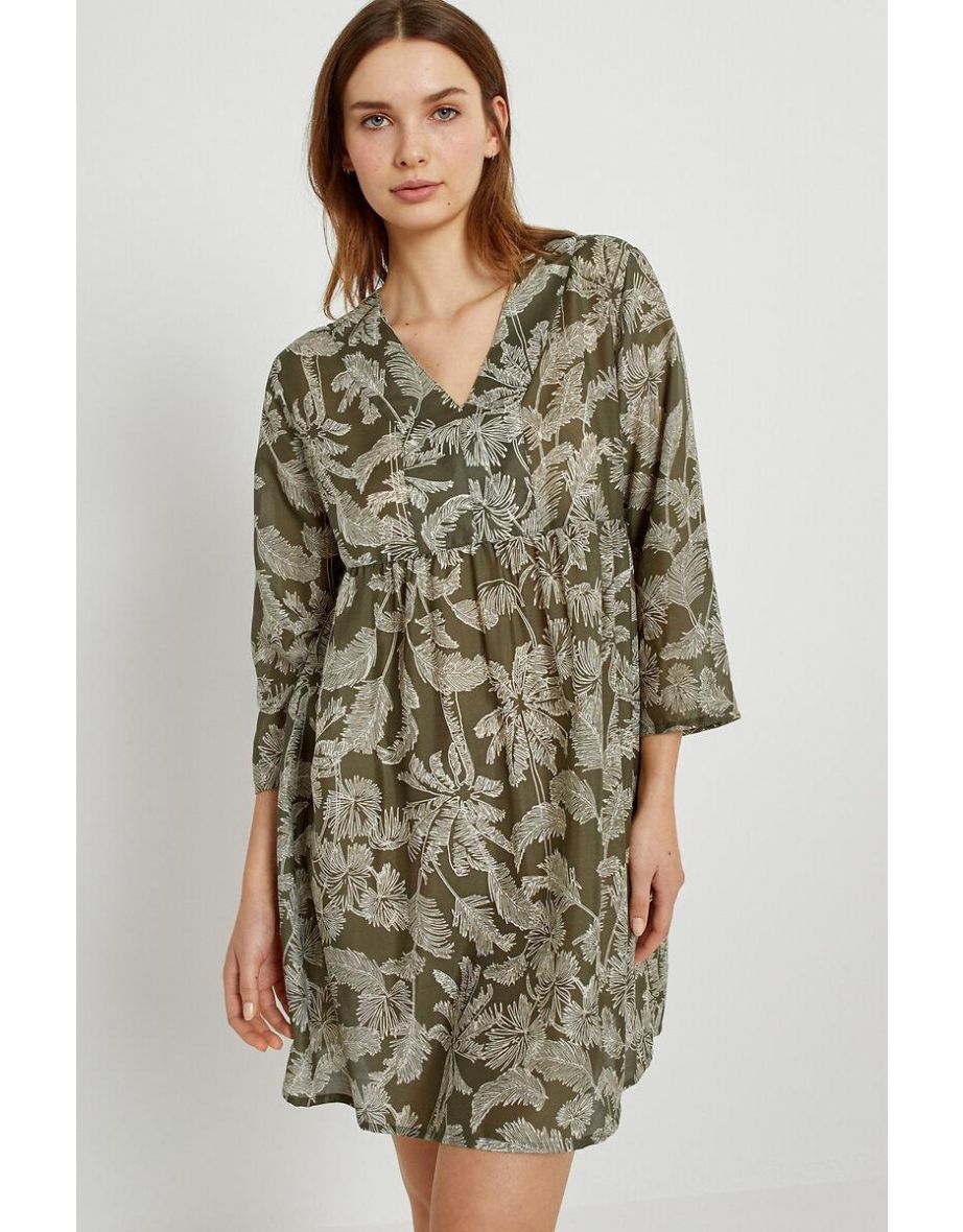 Leaf Print Voile Nightdress