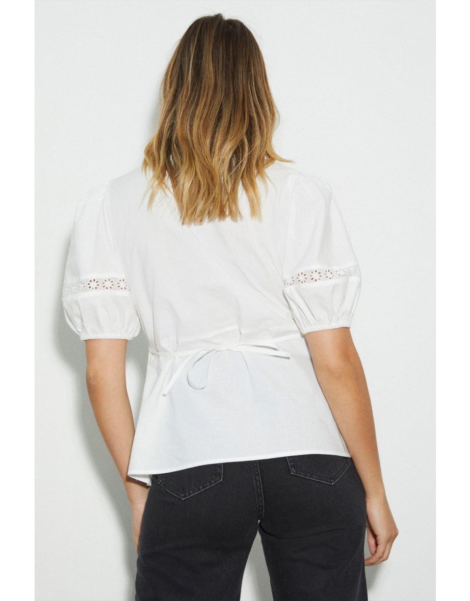 White Trim Tea Blouse - 2