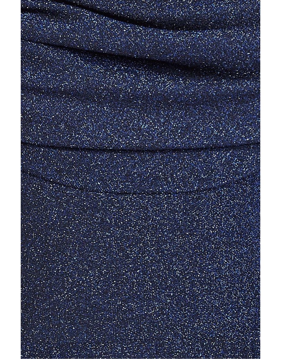 Goddiva Lurex Cowl Neck Jumpsuit - Royalblue - 3
