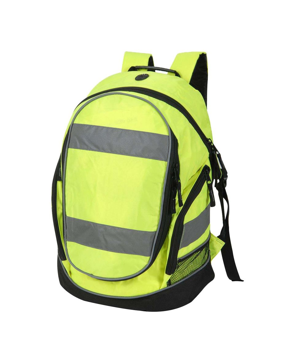 Shugon Hi-Vis Rucksack / Backpack - 23 Litres (Pack of 2) - Hi-Vis Yellow