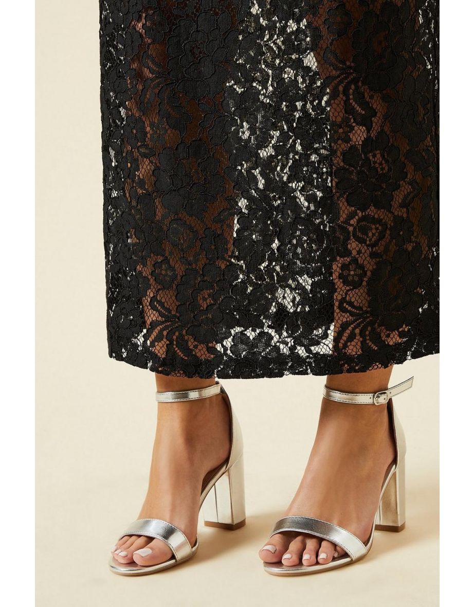 Wide Fit Spark Block Heel Sandals