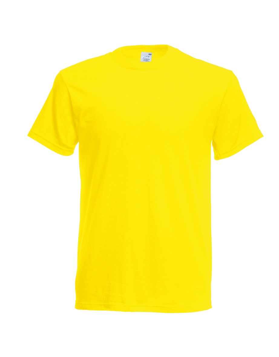 Fruit Of The Loom Mens Original Short Sleeve T-Shirt - Yellow
