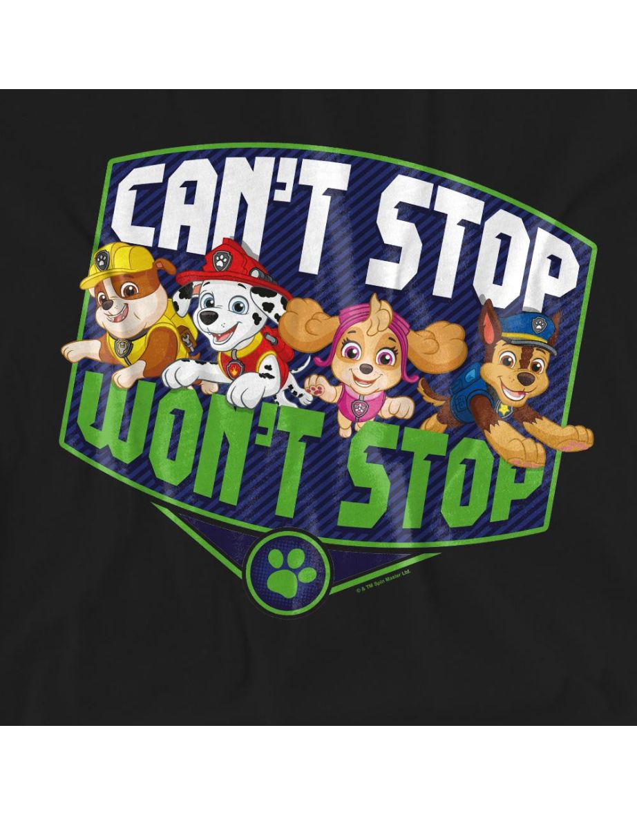 Paw Patrol Unisex Adult Can´t Stop Won´t Stop T-Shirt - Black - 3
