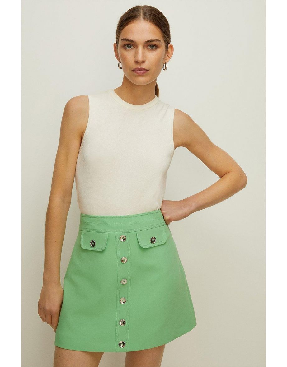 Oasis green sale mini skirt