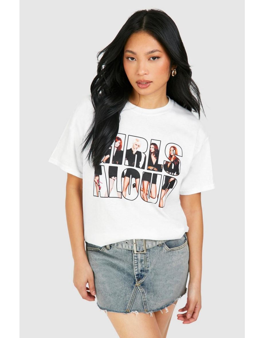 Petite Girls Aloud License T-shirt - white