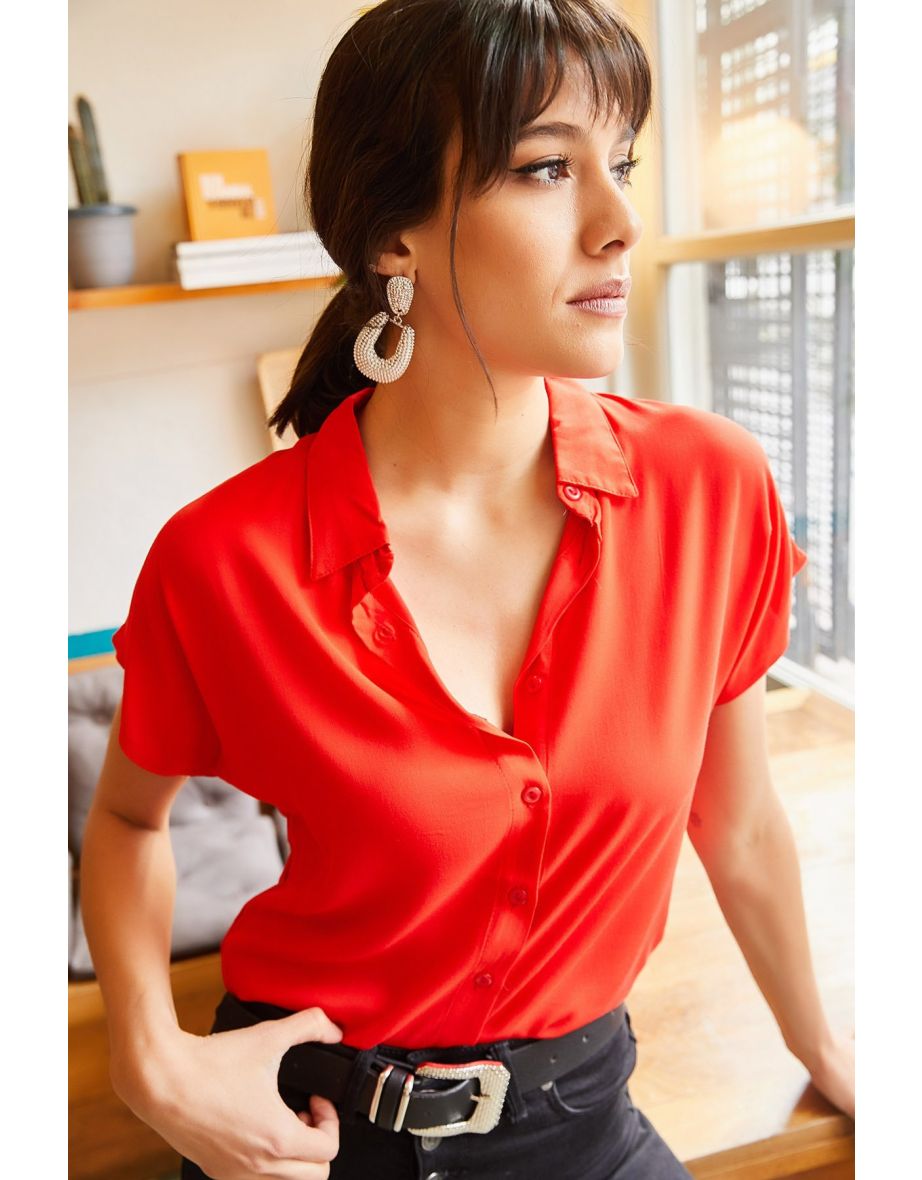 Shirt - Red - Regular fit - 3