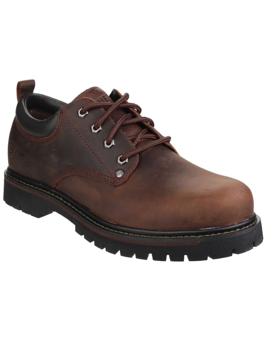 Skechers Mens Tom Cats Lace Up Flat Shoes - Dark Brown
