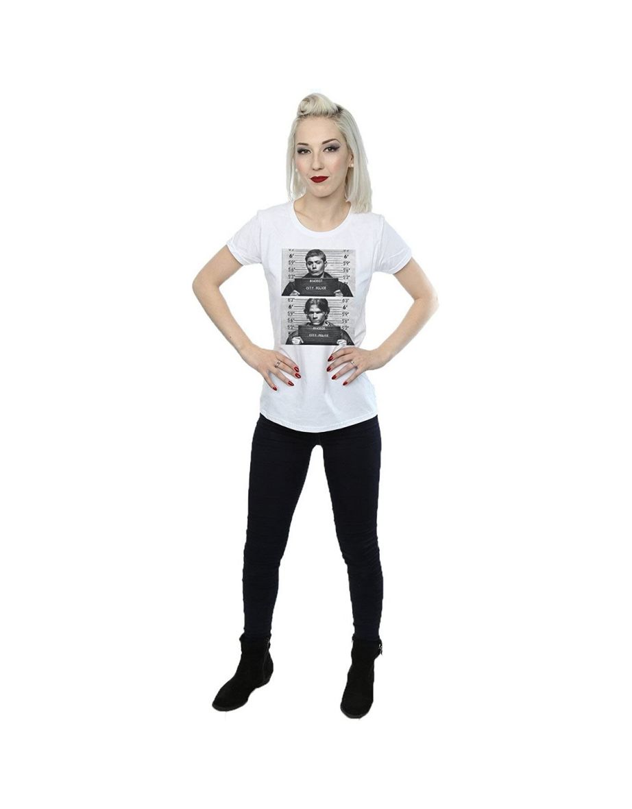 Supernatural Womens/Ladies Winchester Mugshot Cotton T-Shirt - White - 2