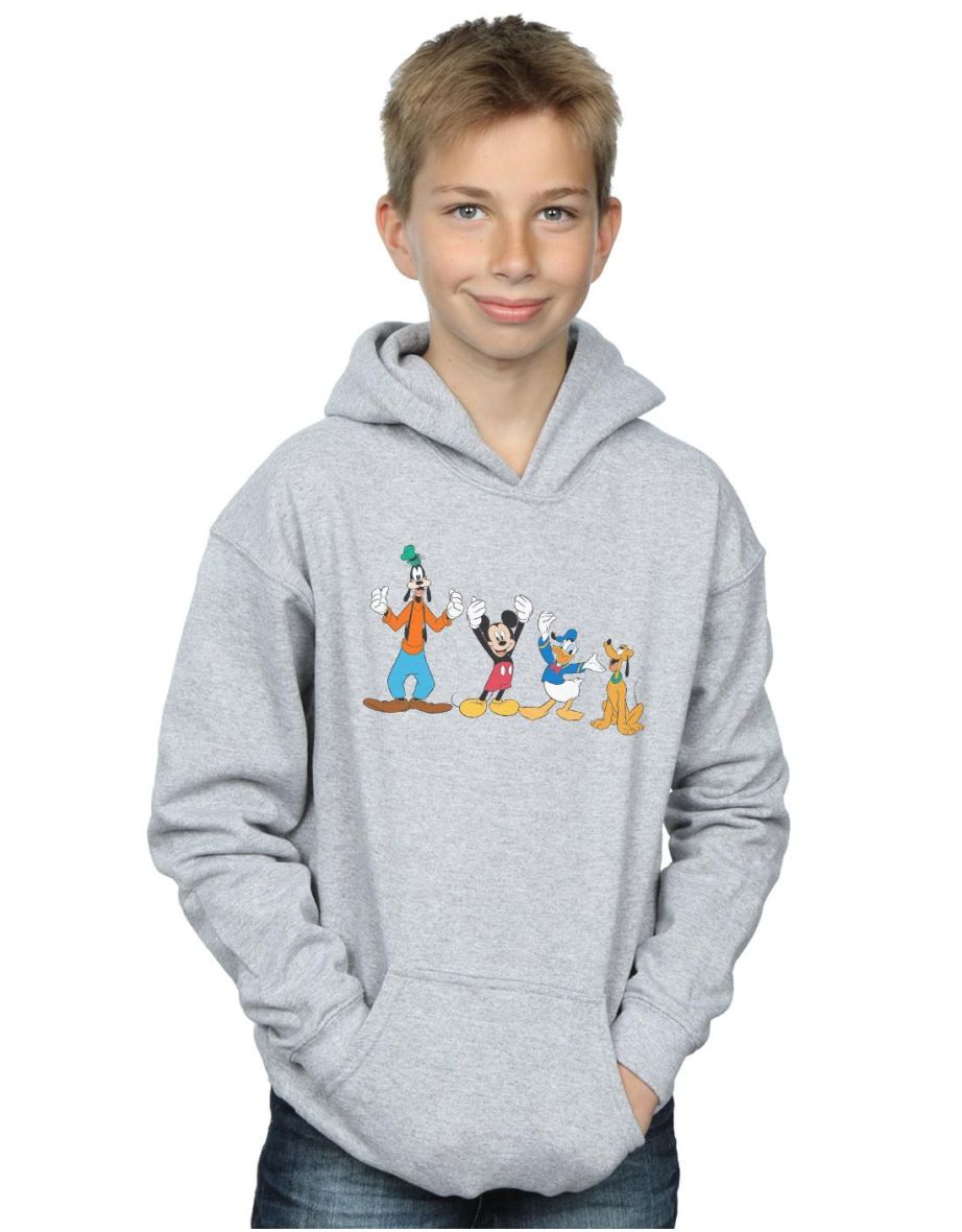 Disney Boys Mickey Mouse Friends Hoodie - Sports Grey