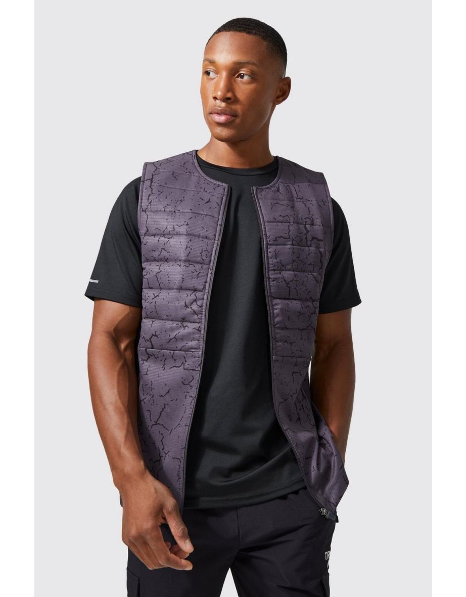 Active Training Dept Marble Body Warmer - charcoal