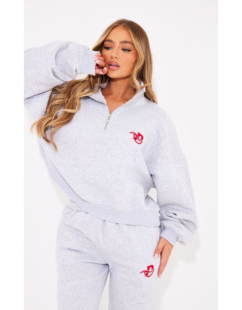 Plt Maternity Grey Embroidered Detail Sweatpants