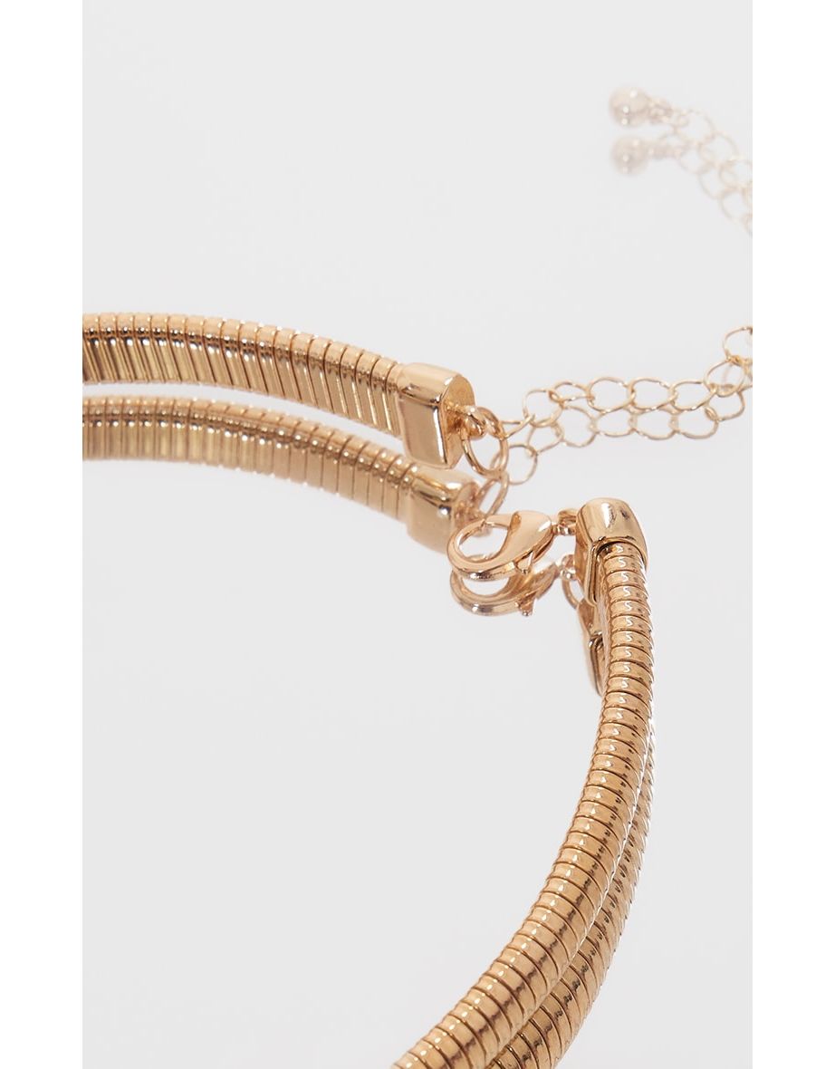 Gold Rib Stretch Choker - 3