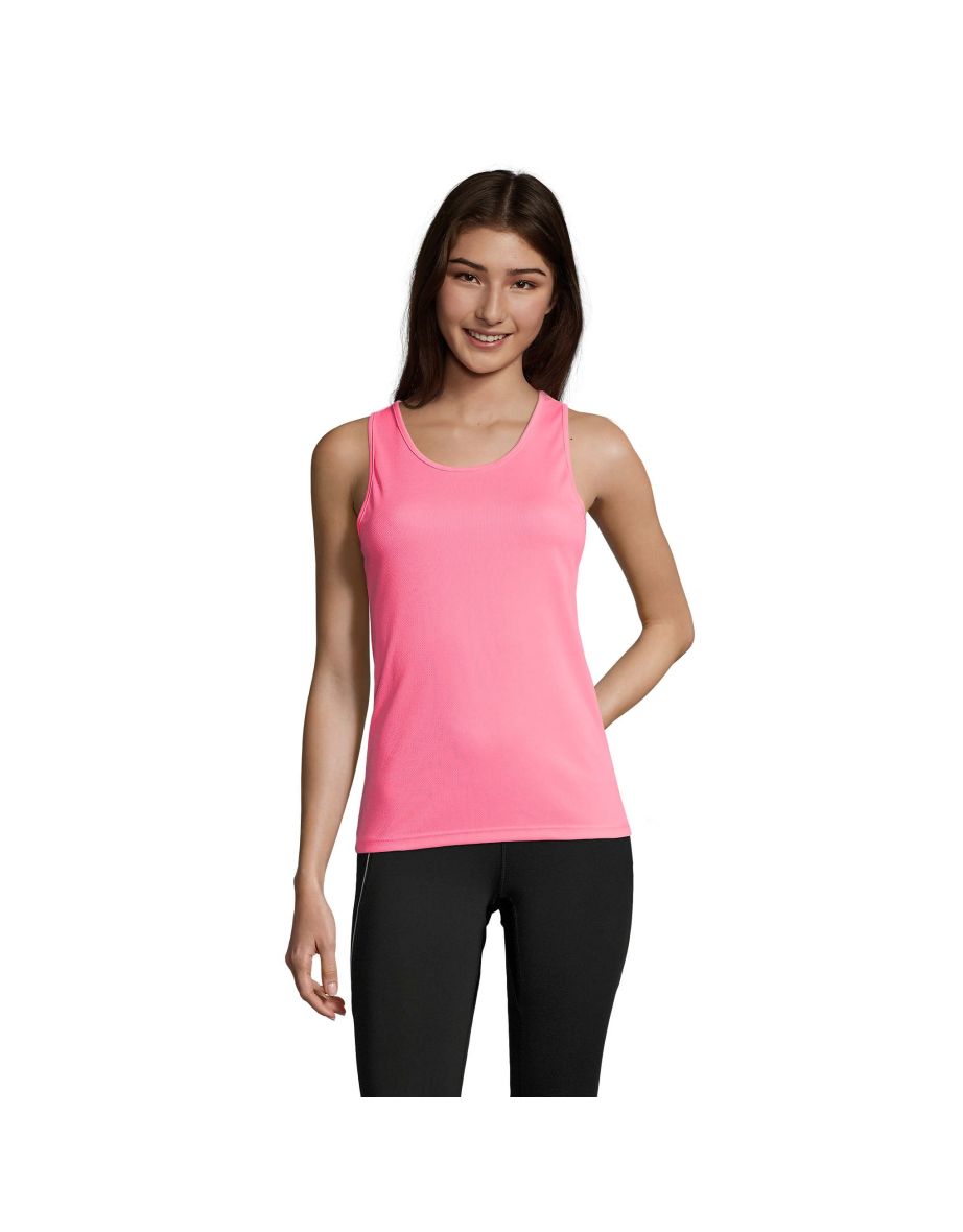 SOLS Womens/Ladies Sporty Performance Sleeveless Tank Top - Neon Pink