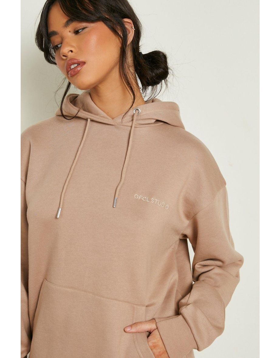 Hooded Short Tracksuit with REEL Cotton - taupe - 3