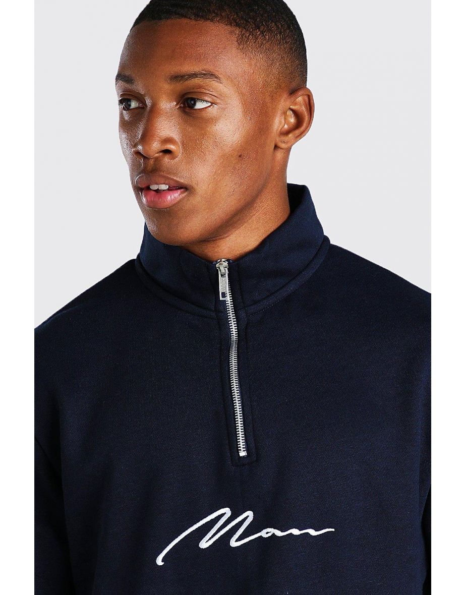 MAN Signature Half Zip Tracksuit - navy - 2