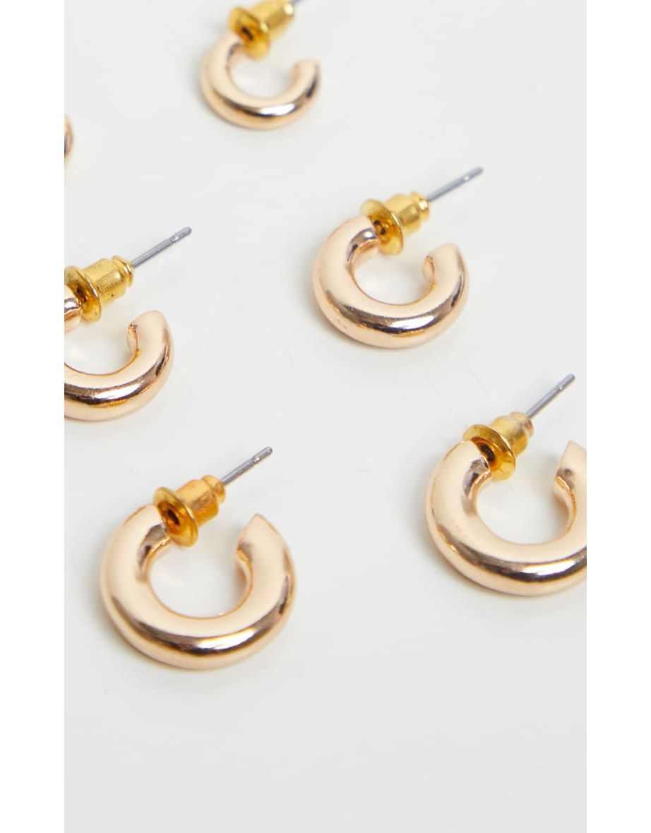 Recycled Gold Super Mini Hoop Pack - 2