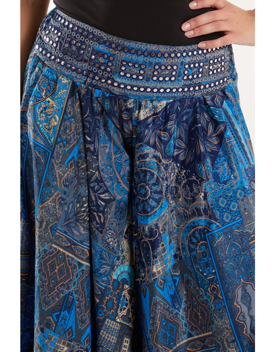Embellished Extreme Wide Leg Trousers - 3