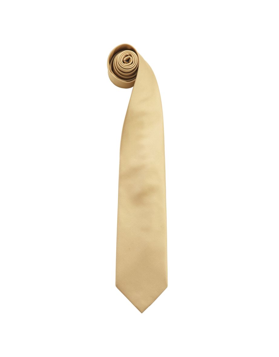 Premier Mens Fashion ”Colours” Work Clip On Tie (Pack of 2) - Gold