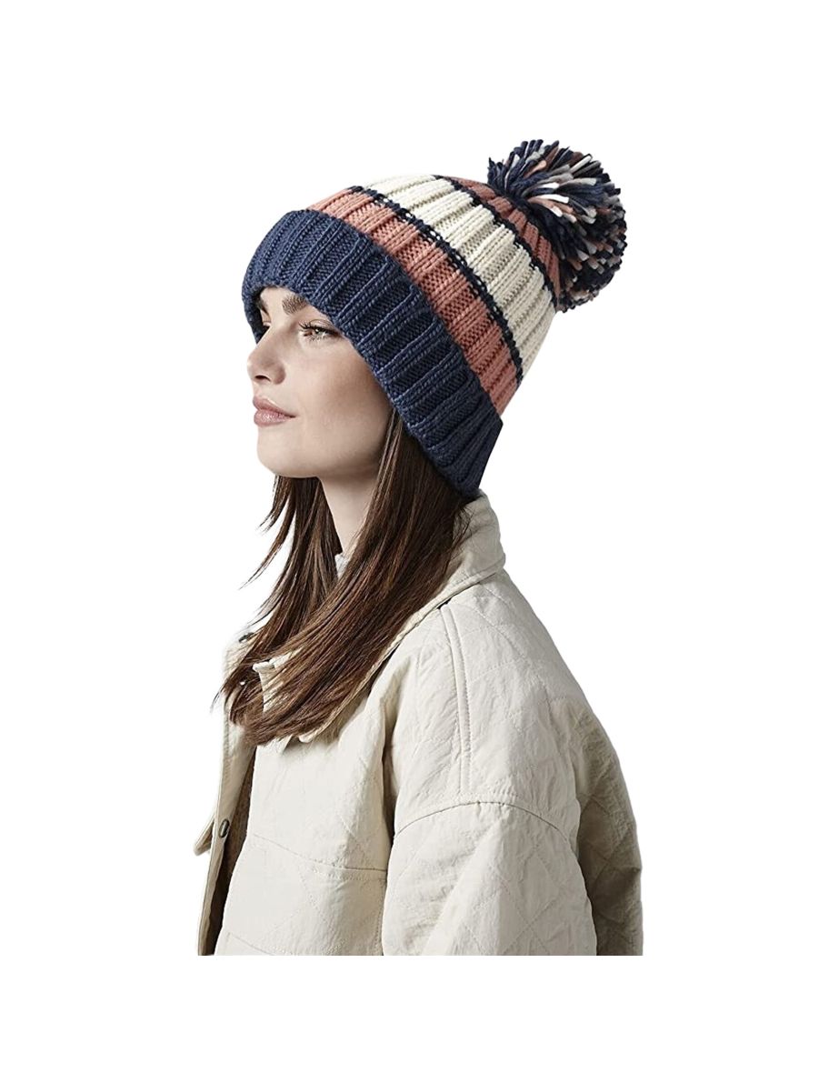 Beechfield Hygge Striped Beanie - Marshmallow Sundae - 1