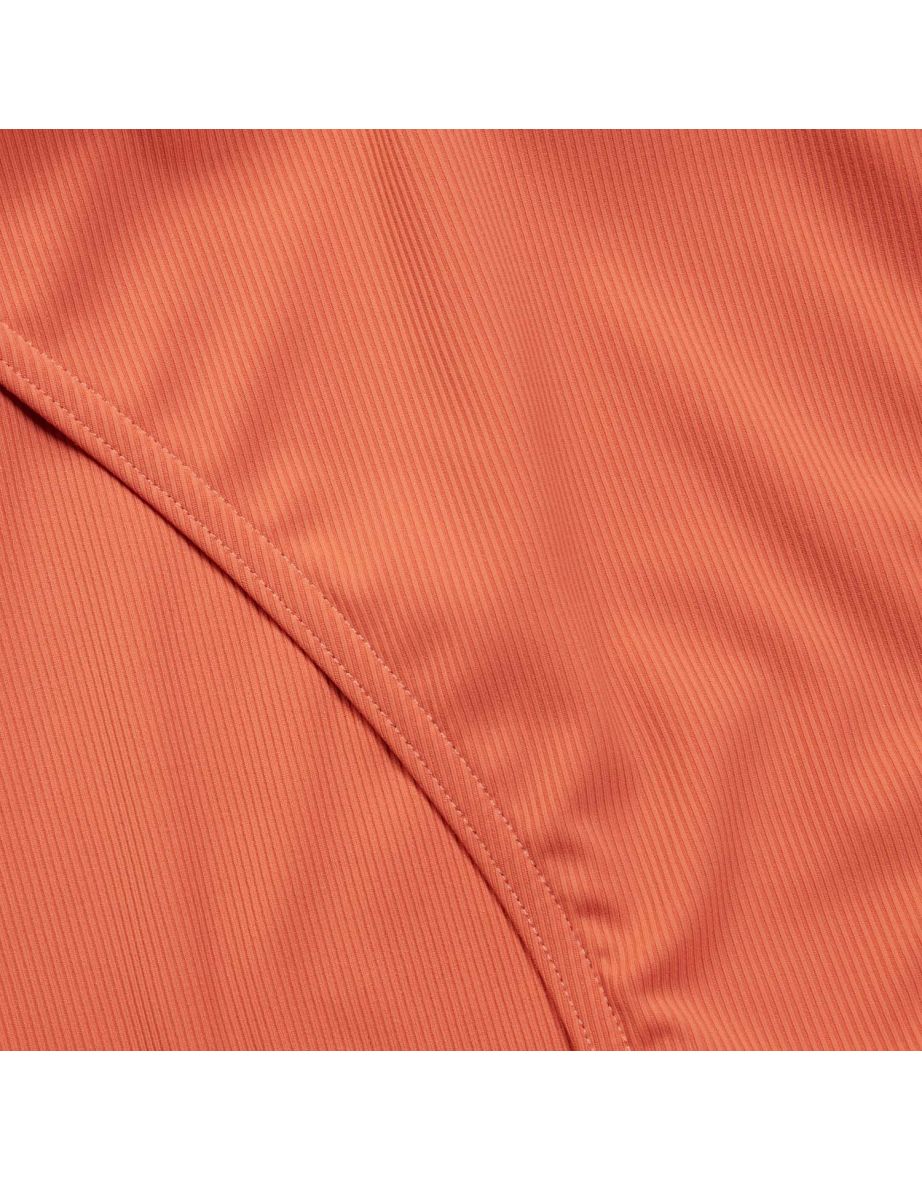 Women's Speedo Textured Deep U-Back Swimsuit in Orange - 4