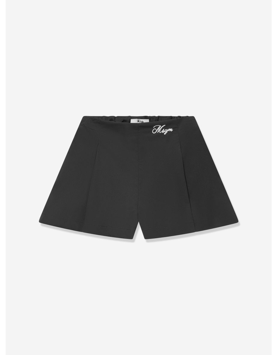 Girls Poplin Shorts in Black