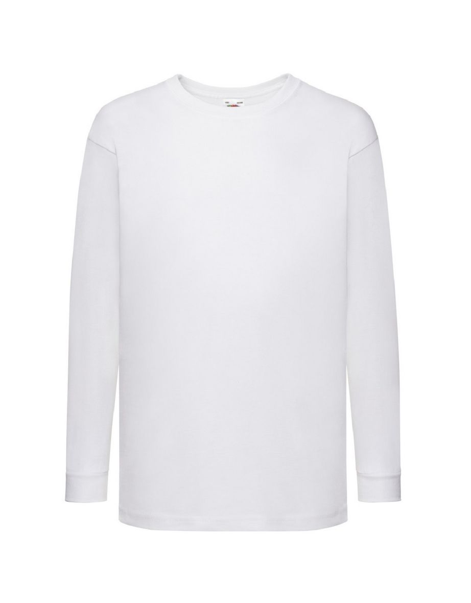 Fruit Of The Loom Childrens/Kids Long Sleeve T-Shirt (Pack of 2) - White
