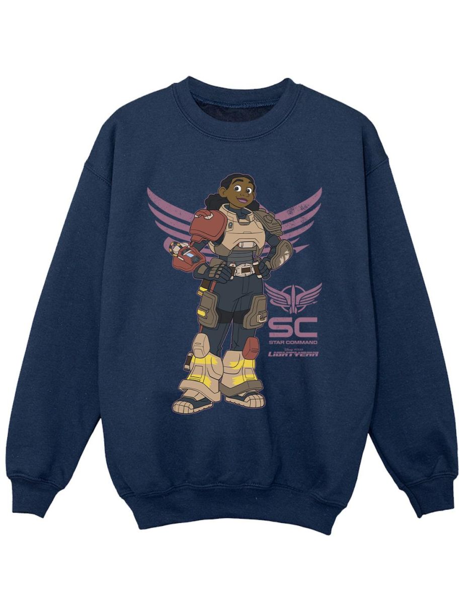 Disney Girls Lightyear Izzy Star Command Sweatshirt - Navy Blue