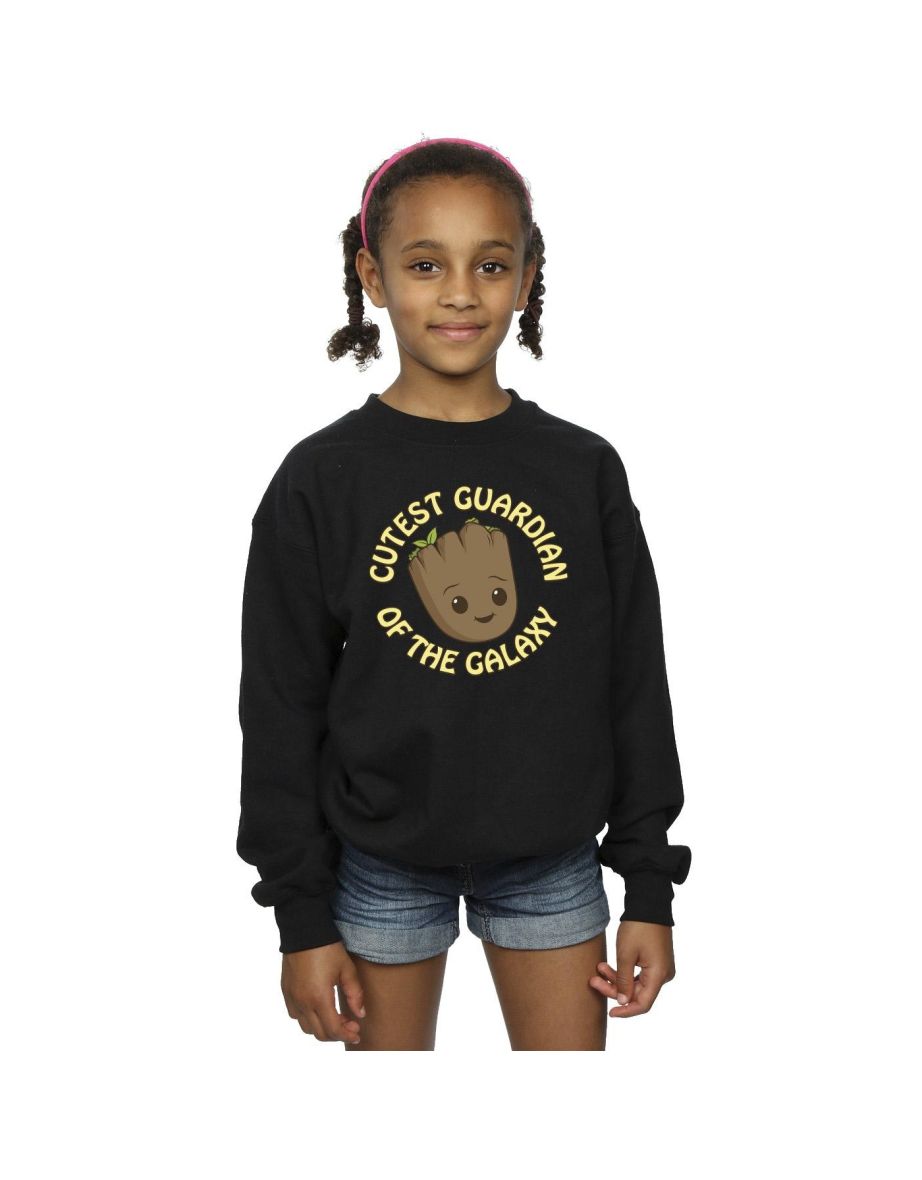 Marvel Girls I Am Groot Cutest Guardian Sweatshirt - Black