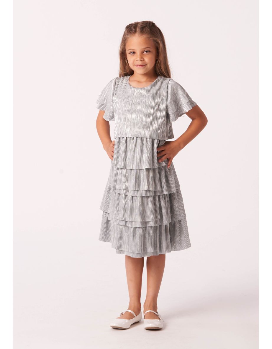 Amelie Tiered Crinkle Mesh Dress - 5