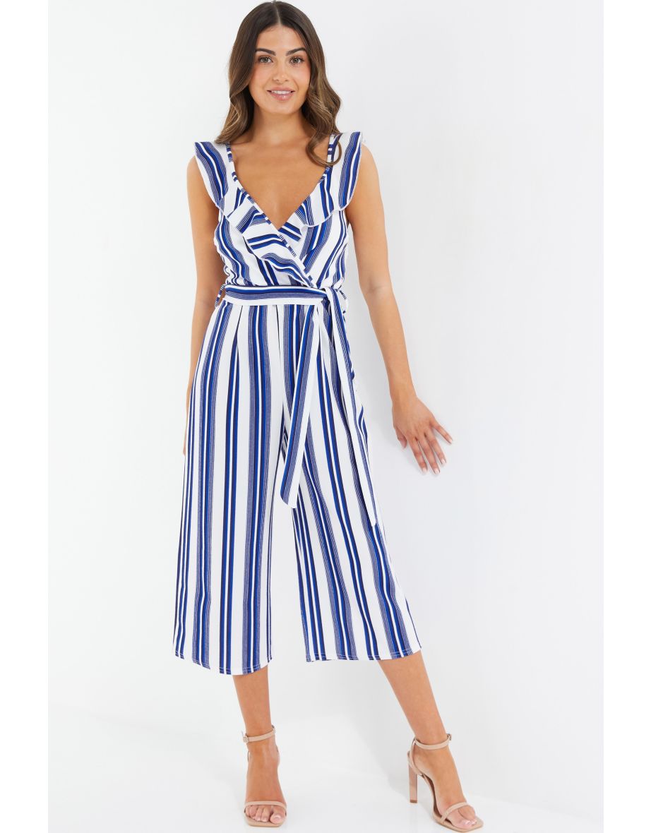 Quiz striped jumpsuit on sale