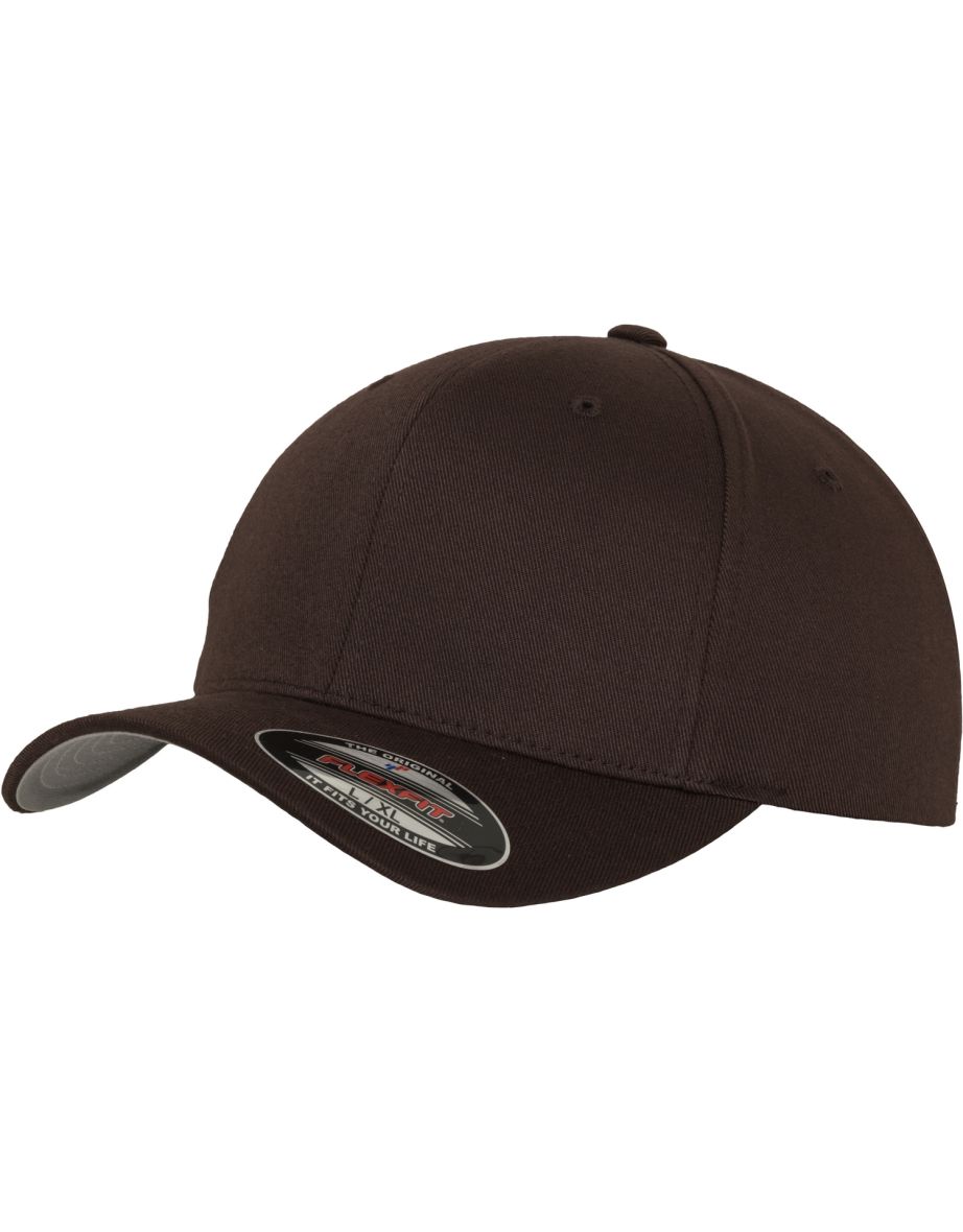 Yupoong Mens Flexfit Fitted Baseball Cap - Brown