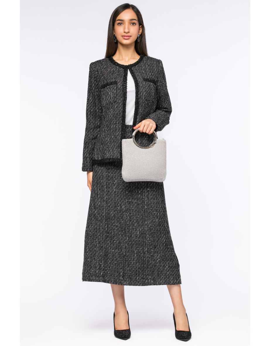 Tweed maxi clearance skirt