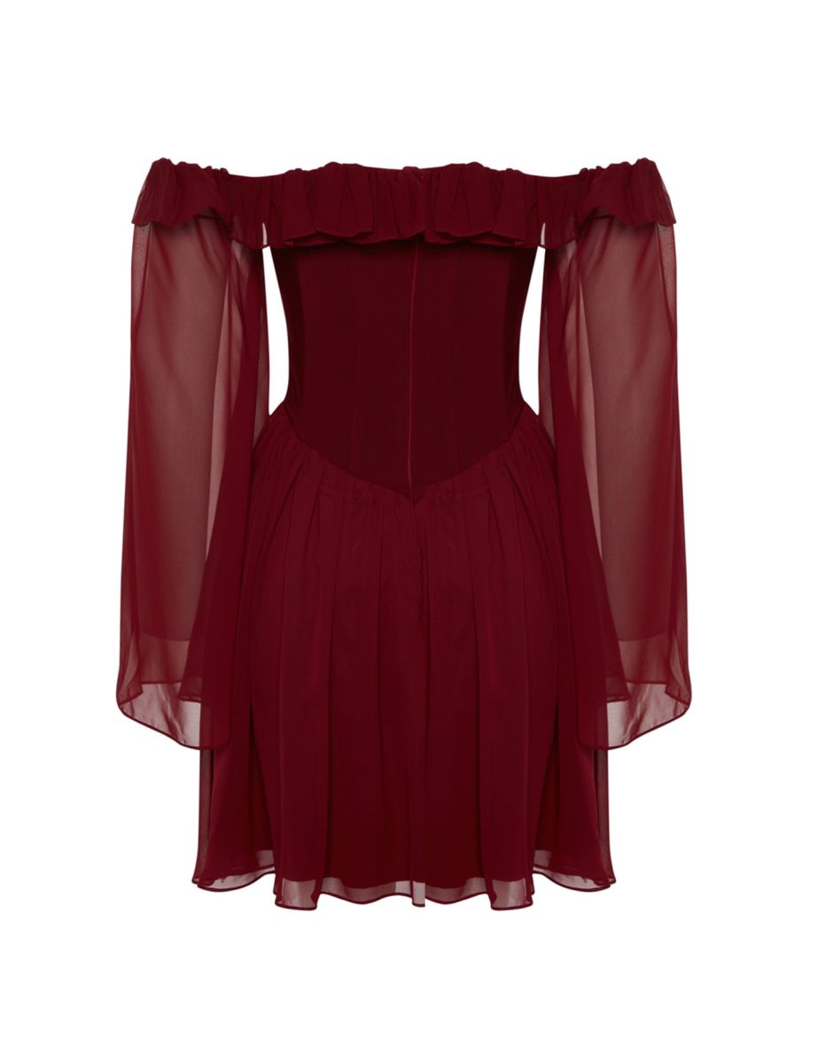 Dress - Burgundy - Skater - 7