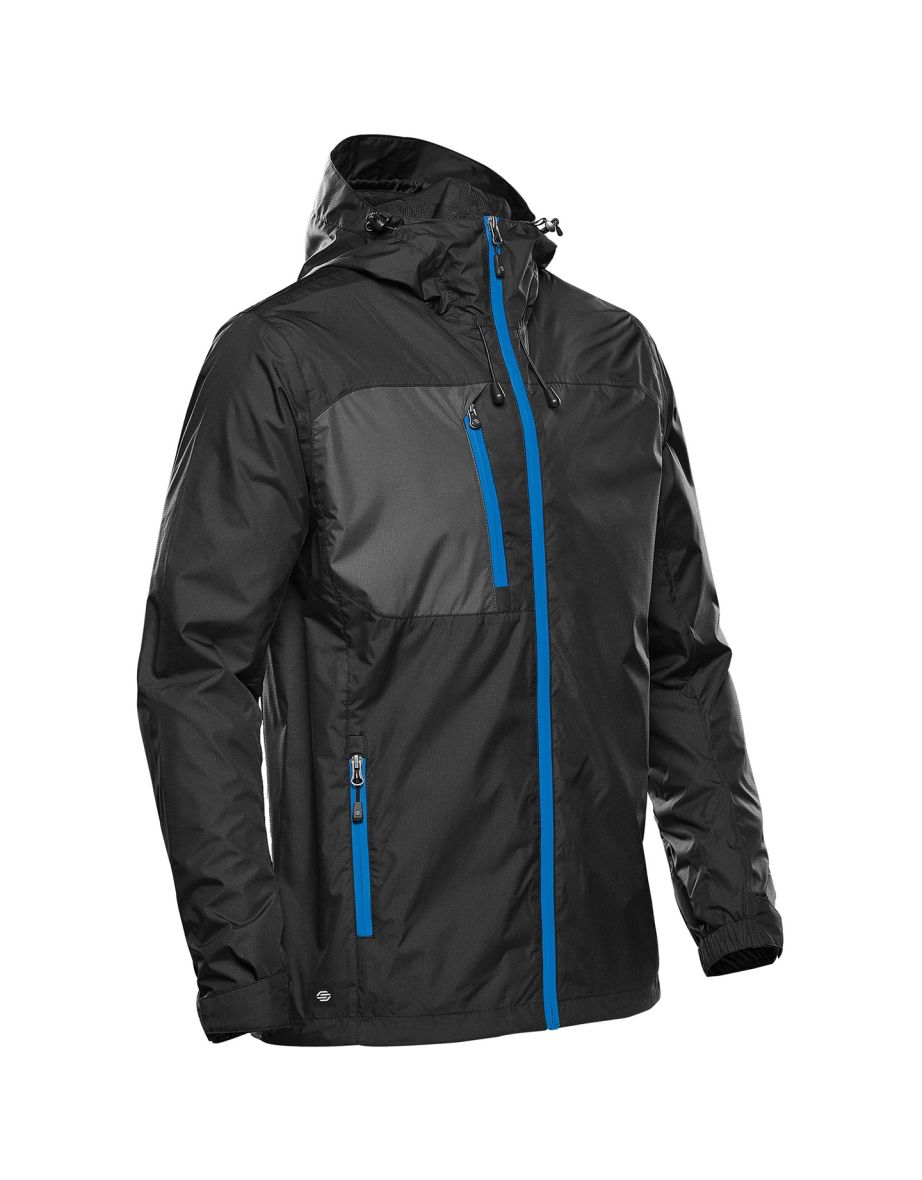 Stormtech Mens Olympia Shell Jacket - Black/Azure Blue - 2