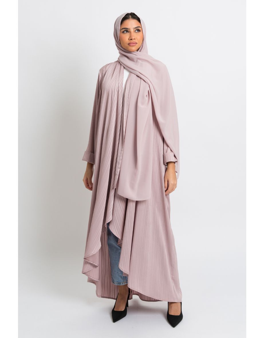 Striped Pink Freestyle Abaya