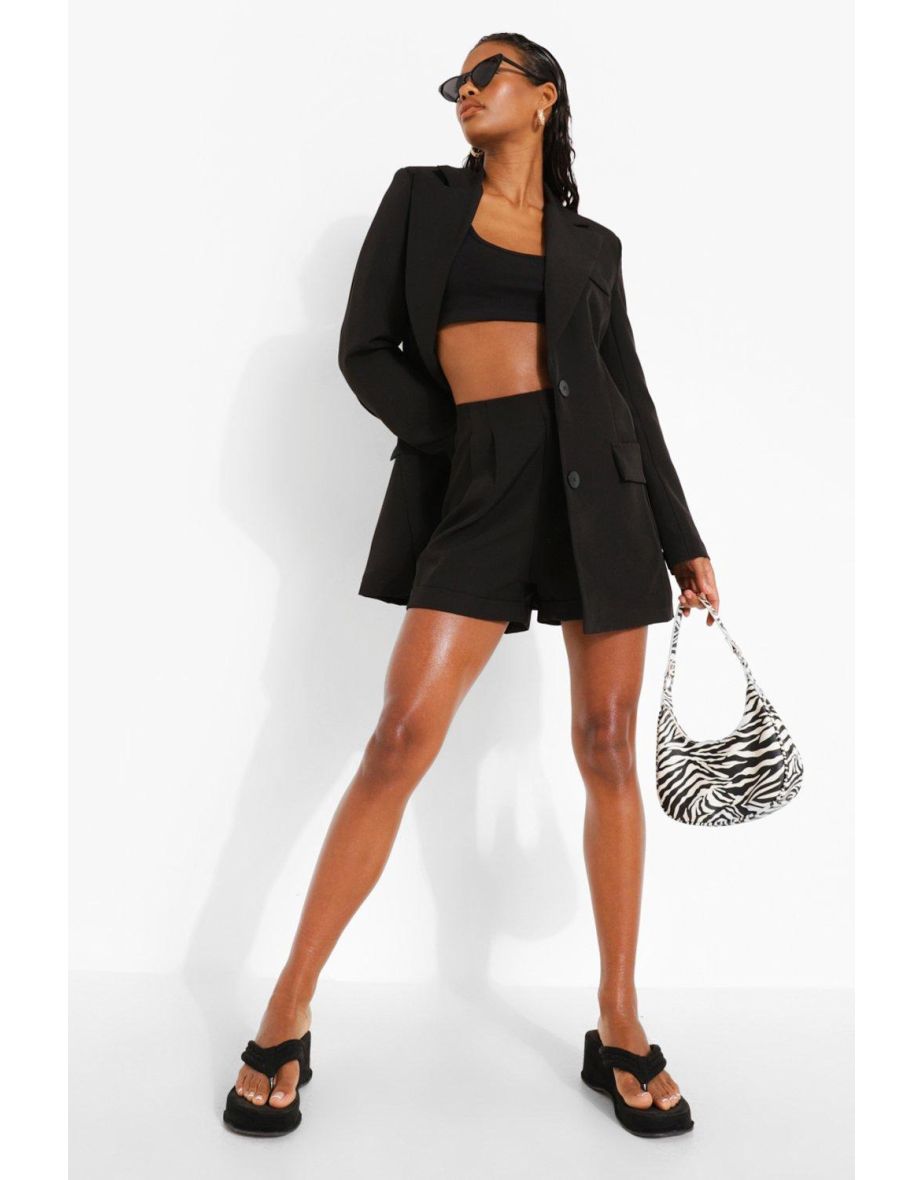 Fitted Tailored Shorts - black