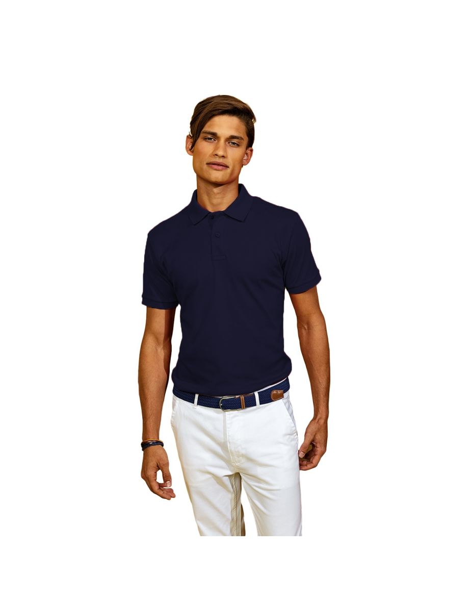 Asquith & Fox Mens Super Smooth Knit Polo Shirt - Navy - 1